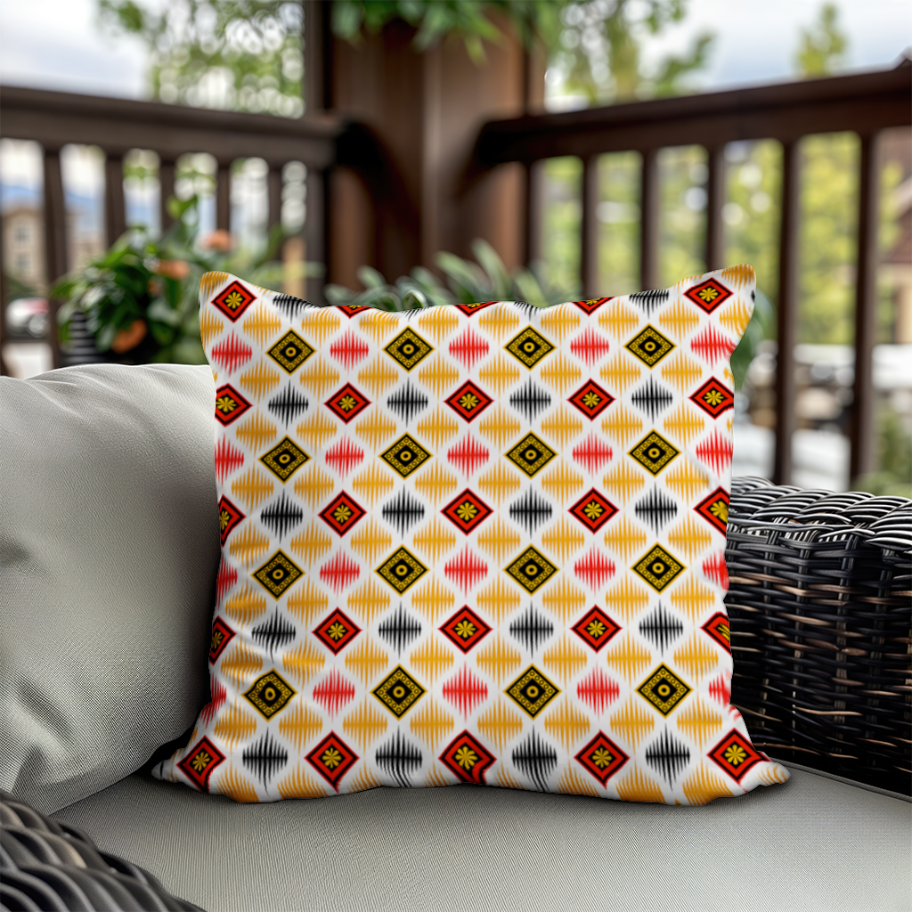 Vibrant Ethnic Geometric Motif Decorative pillow cover