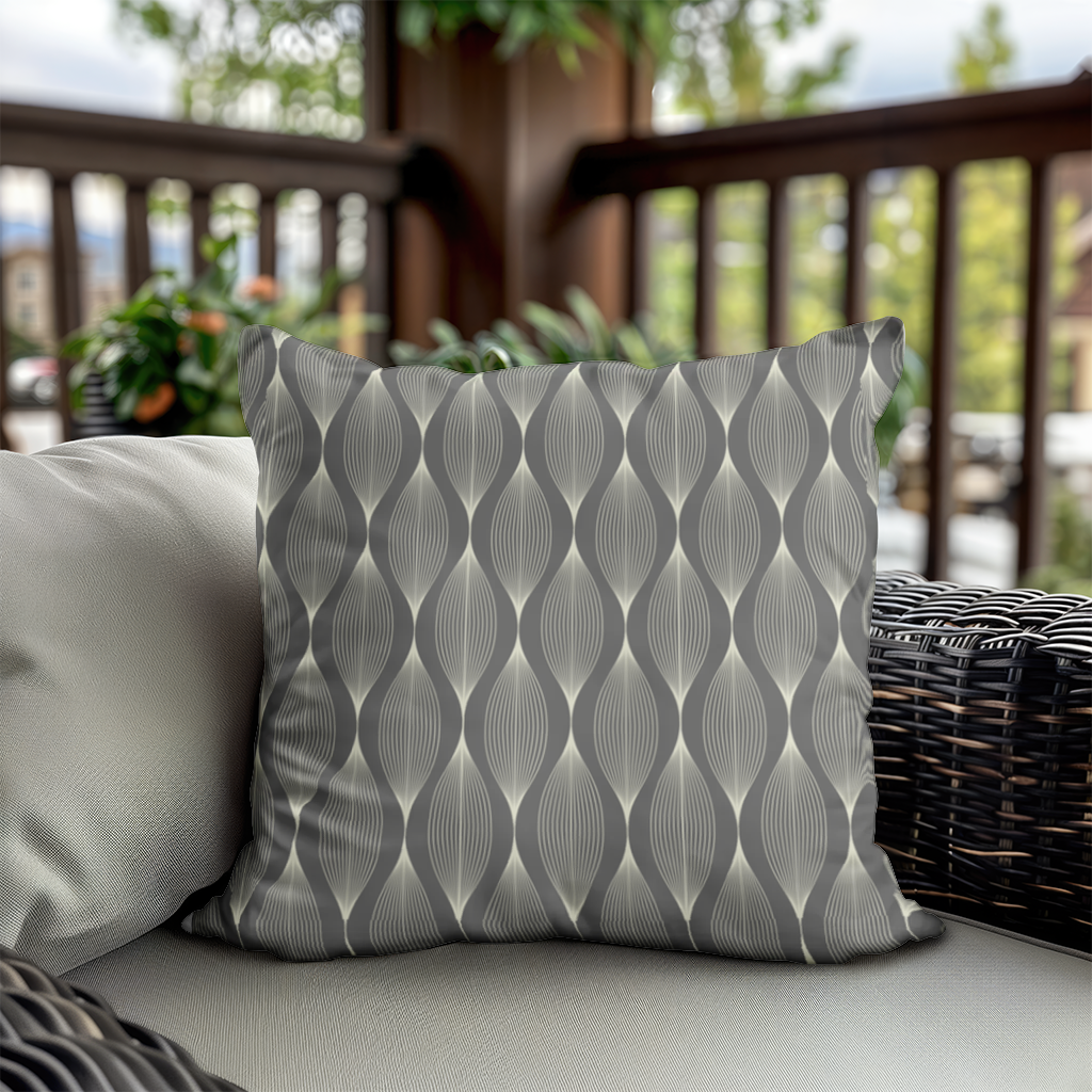 Art Deco Geometric Wavy Pattern Decorative pillow cover