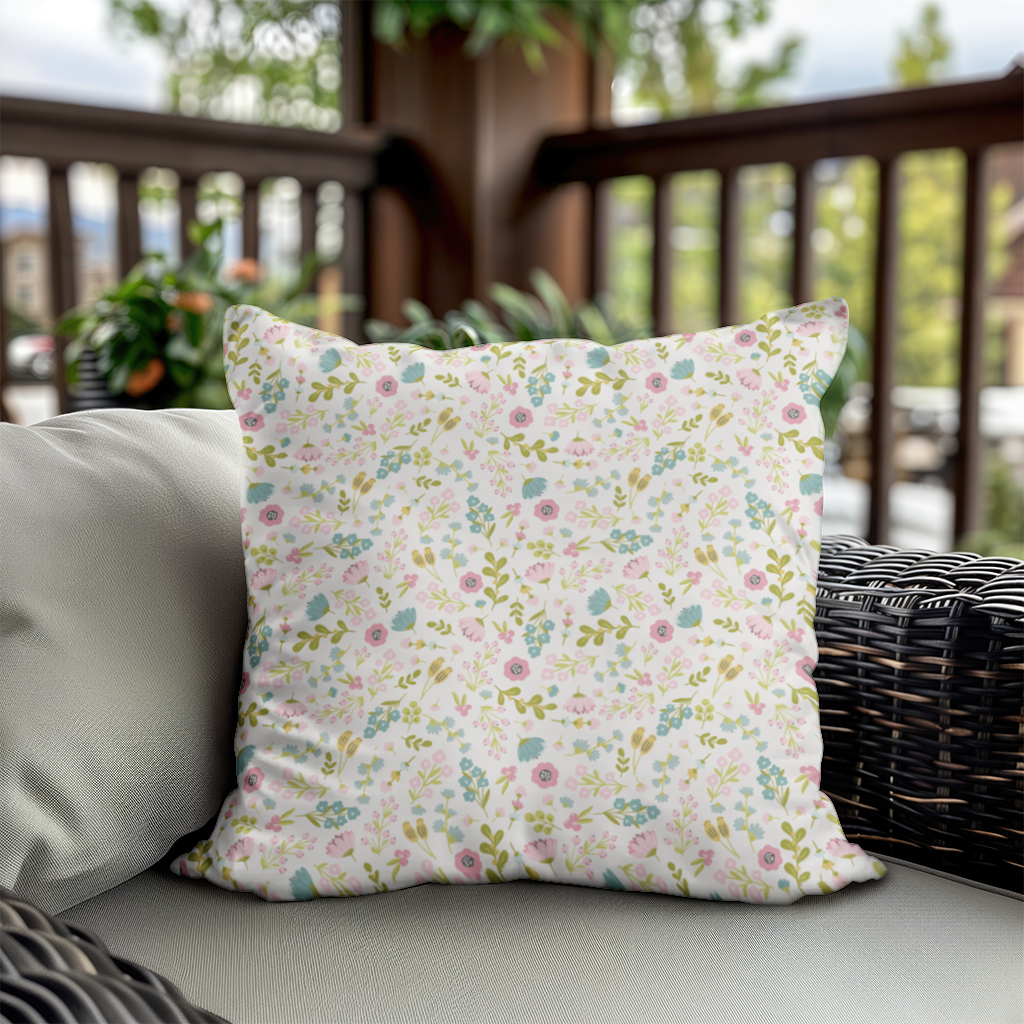 Pastel Spring Floral Decorative pillow cover