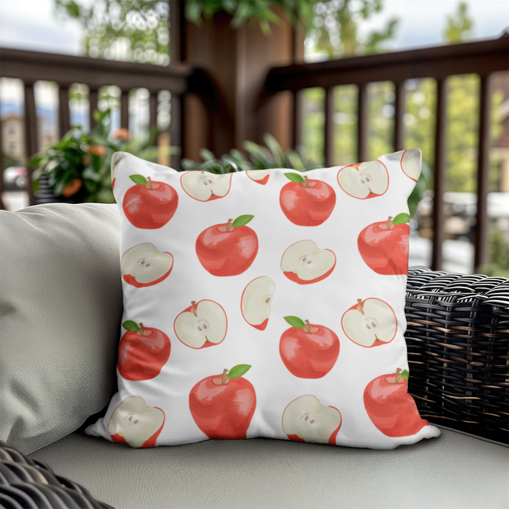 Red Apple Slices Decorative pillow cover