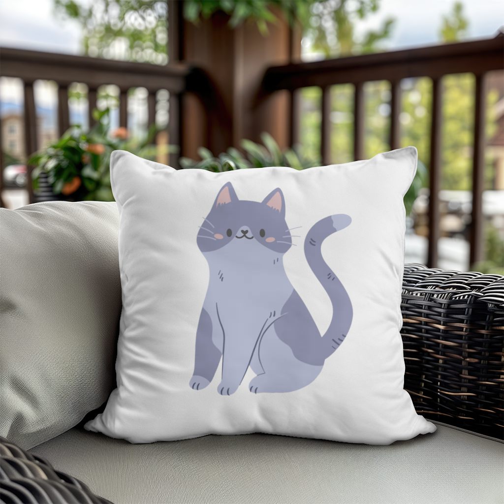 Gri kedi Decorative pillow cover