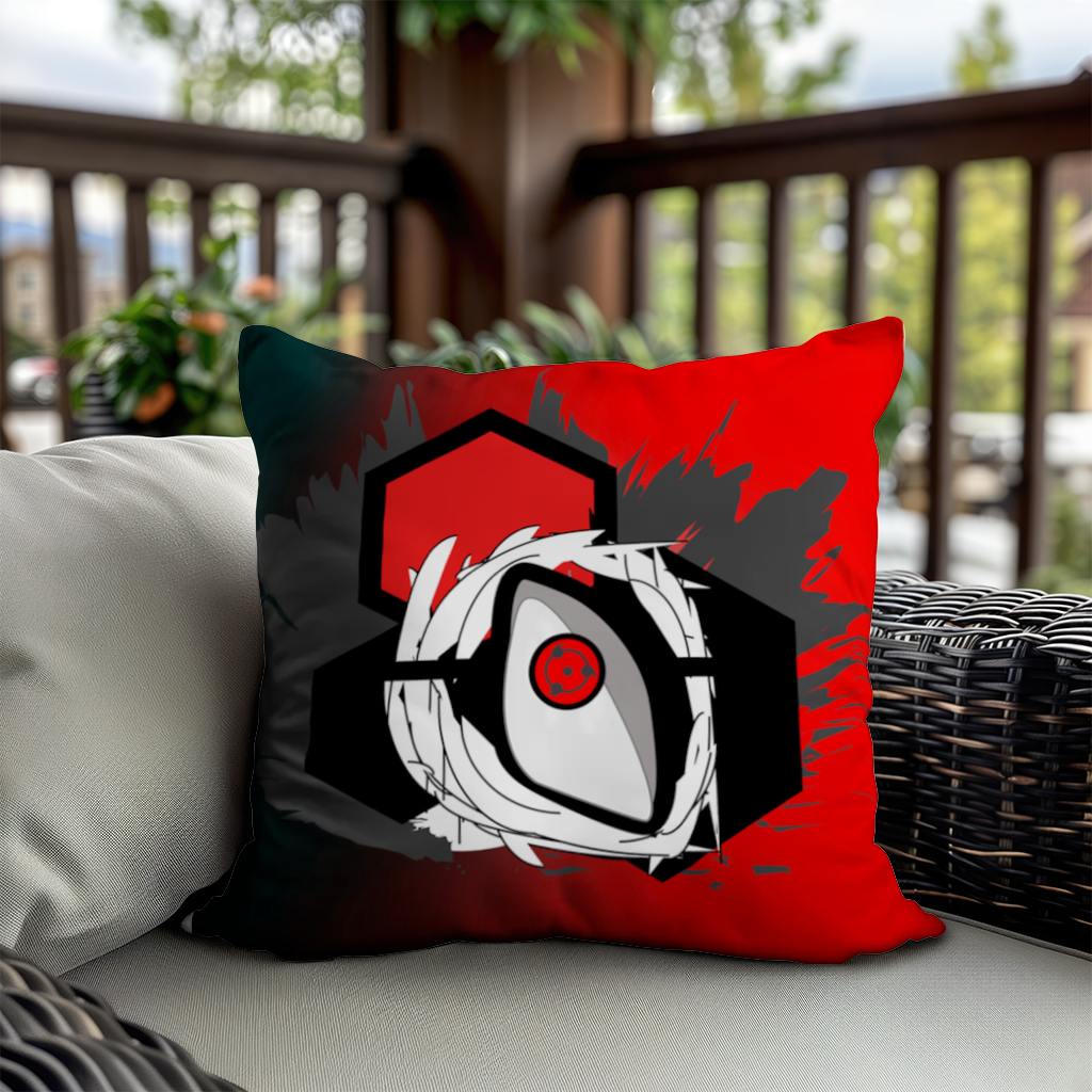 Mystic Red Eye Hexagon Decorative pillow cover