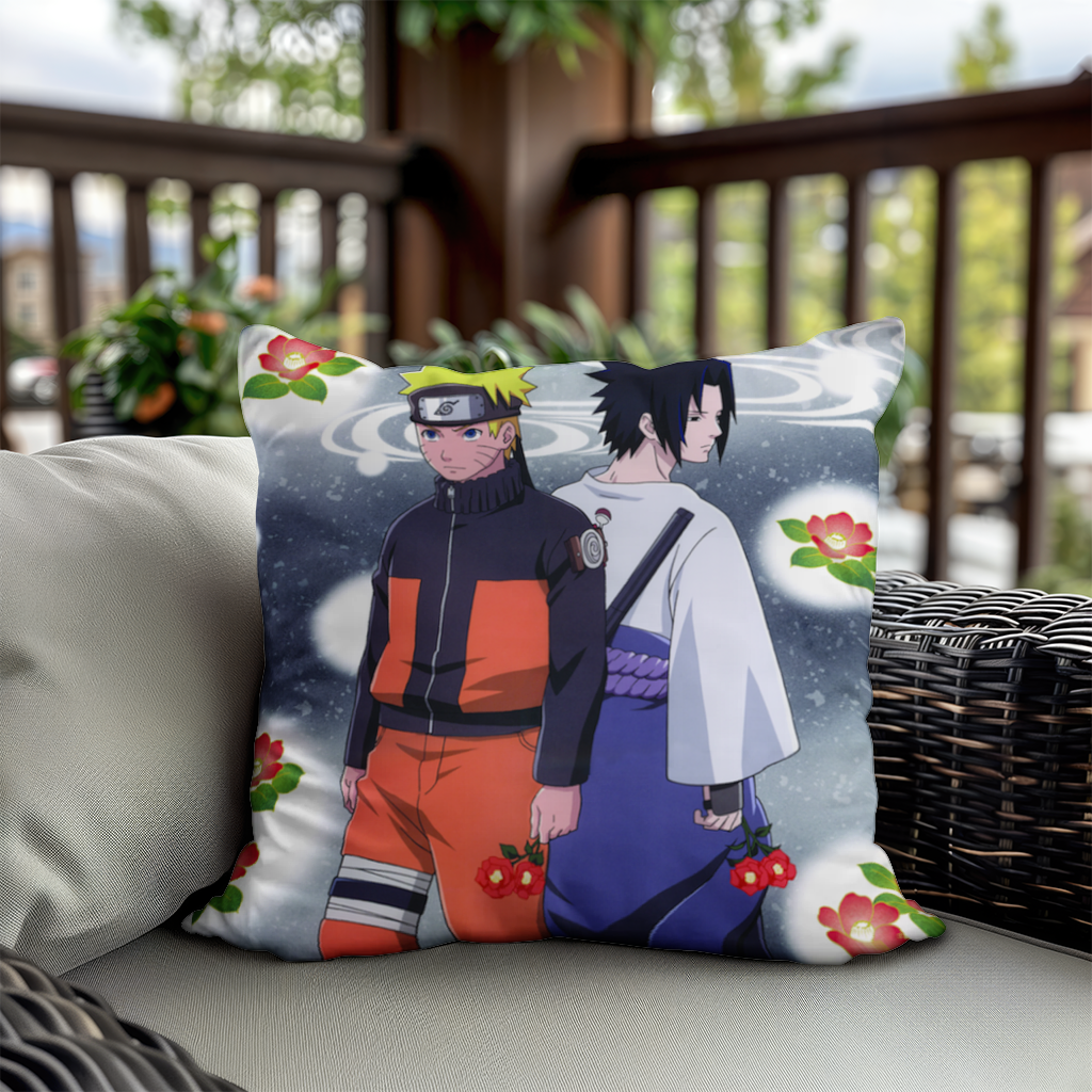 Sırt Sırta Duran İki Rakip Savaşçı Dekoratif Kırlent Kılıfı