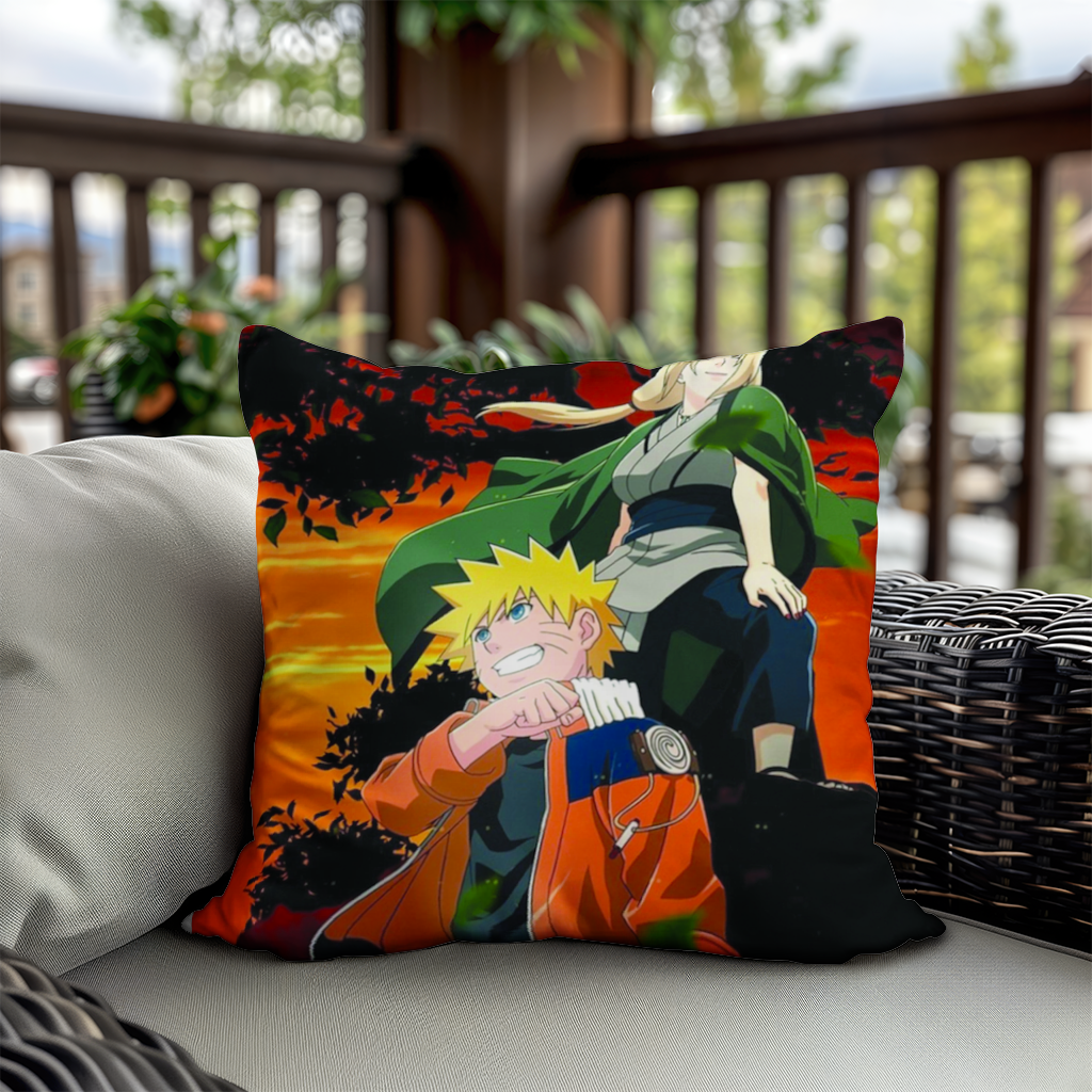 Orange Jacket Warrior Red Sunset Decorative pillow cover