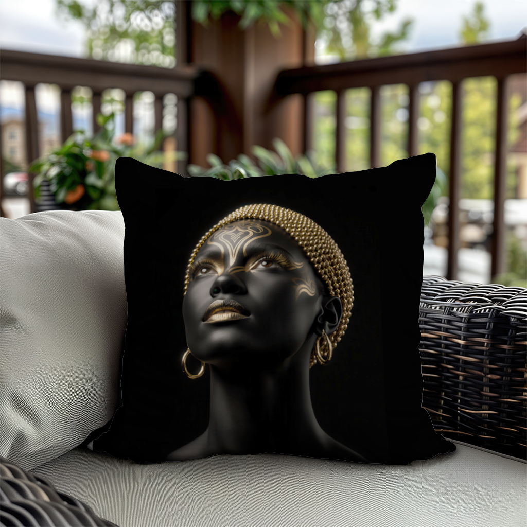 Gold Afrofuturistic Black Woman 