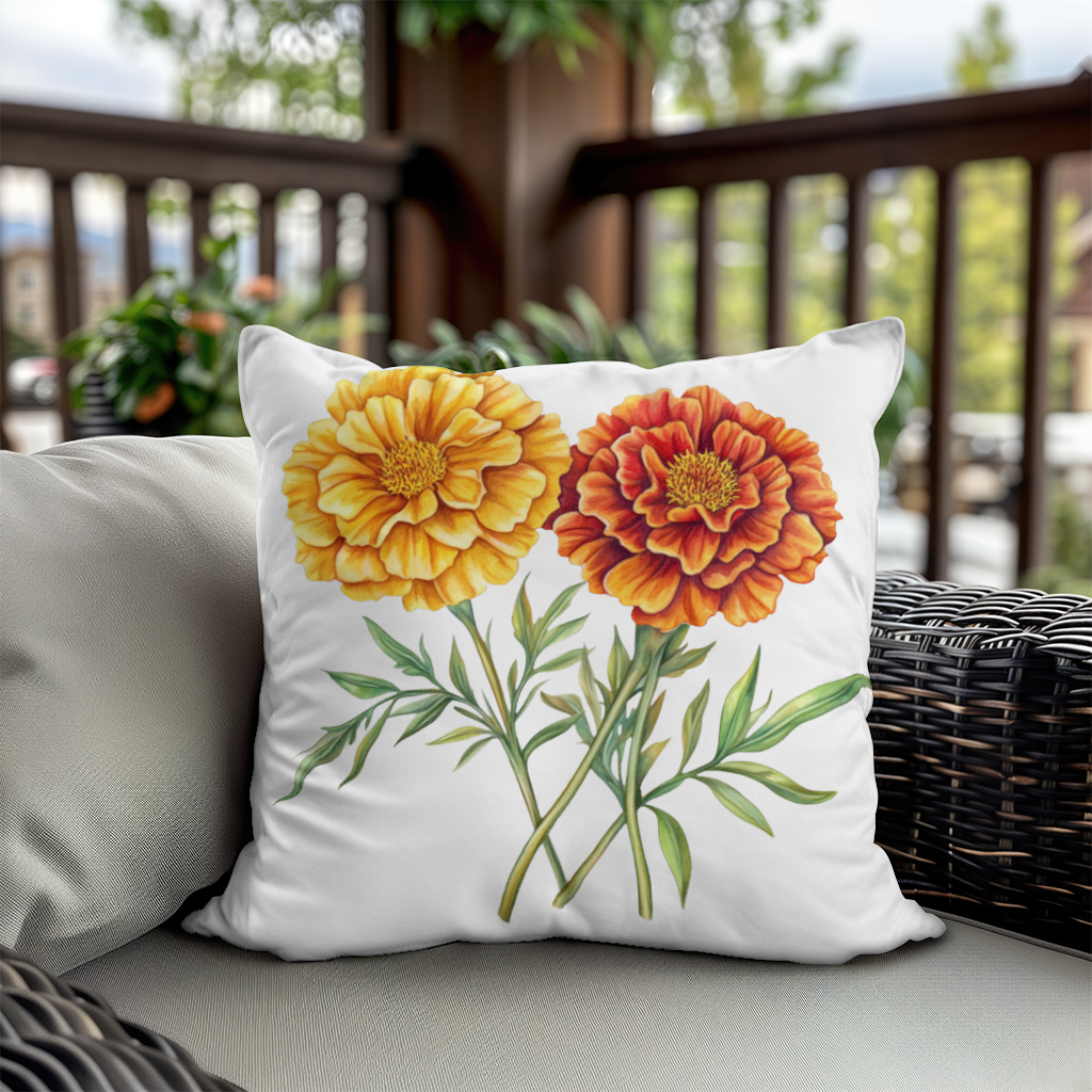 Botanical Yellow Orange Marigold 