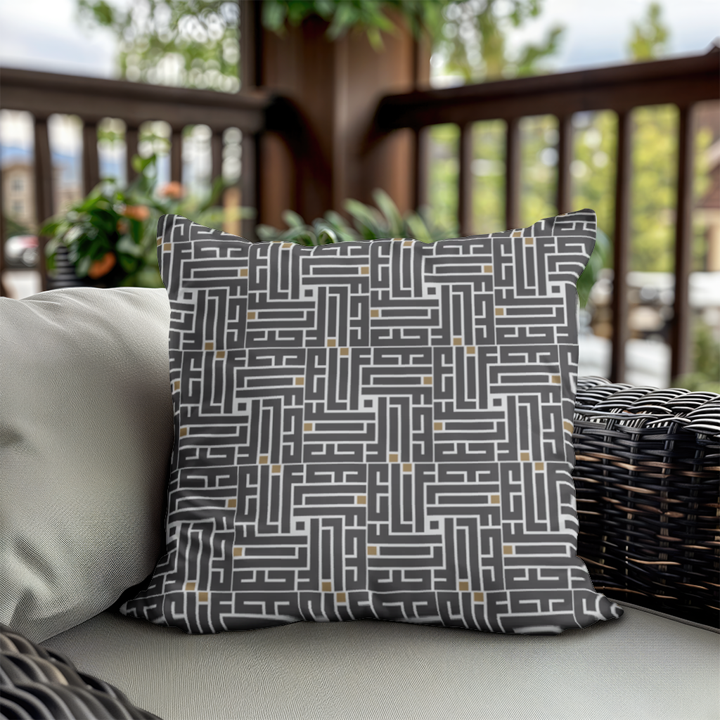 Kufi yazı- Elif Decorative pillow cover