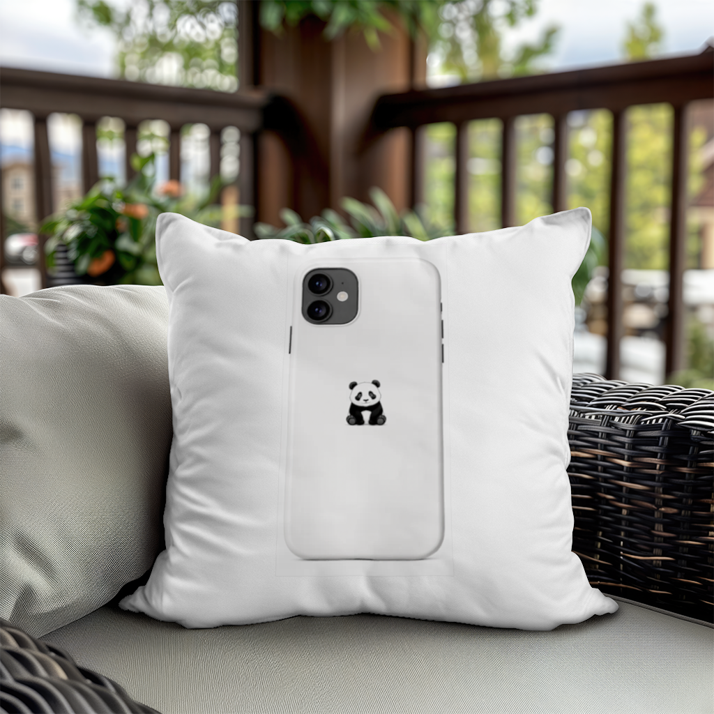 Minimalist Panda Phone Case Decorative pillow cover
