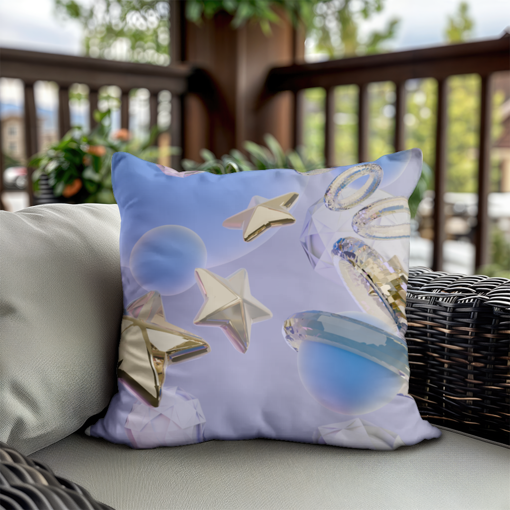 Shimmering World Decorative pillow cover