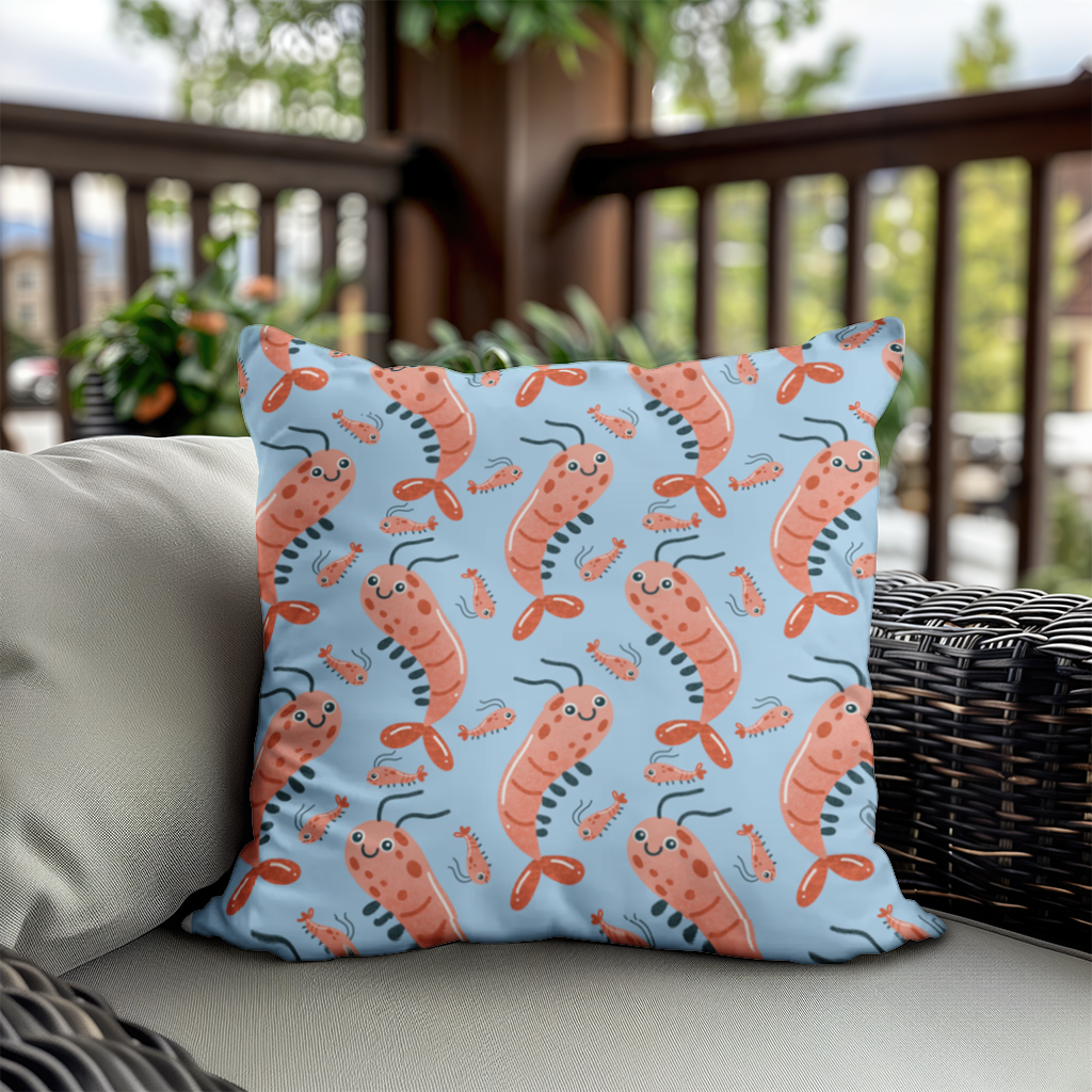Cute Shrimps Decorative pillow cover