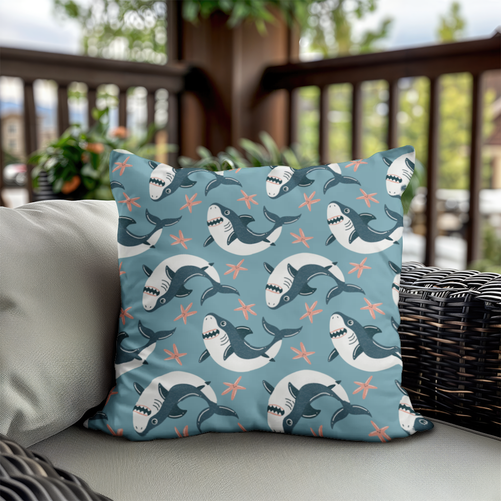 Smiling Shark Decorative pillow cover