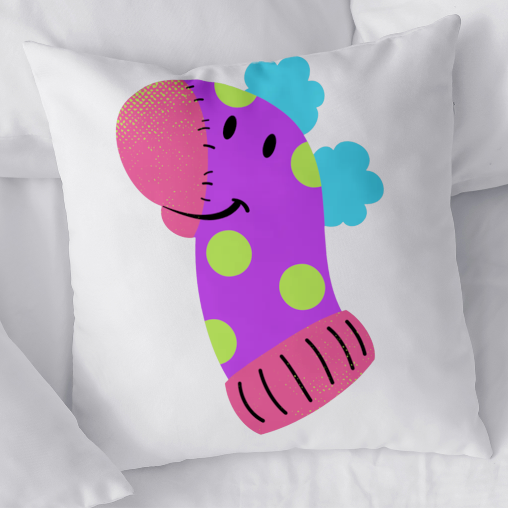 Cute Colorful Dinosaur Illustration Decorative pillow cover