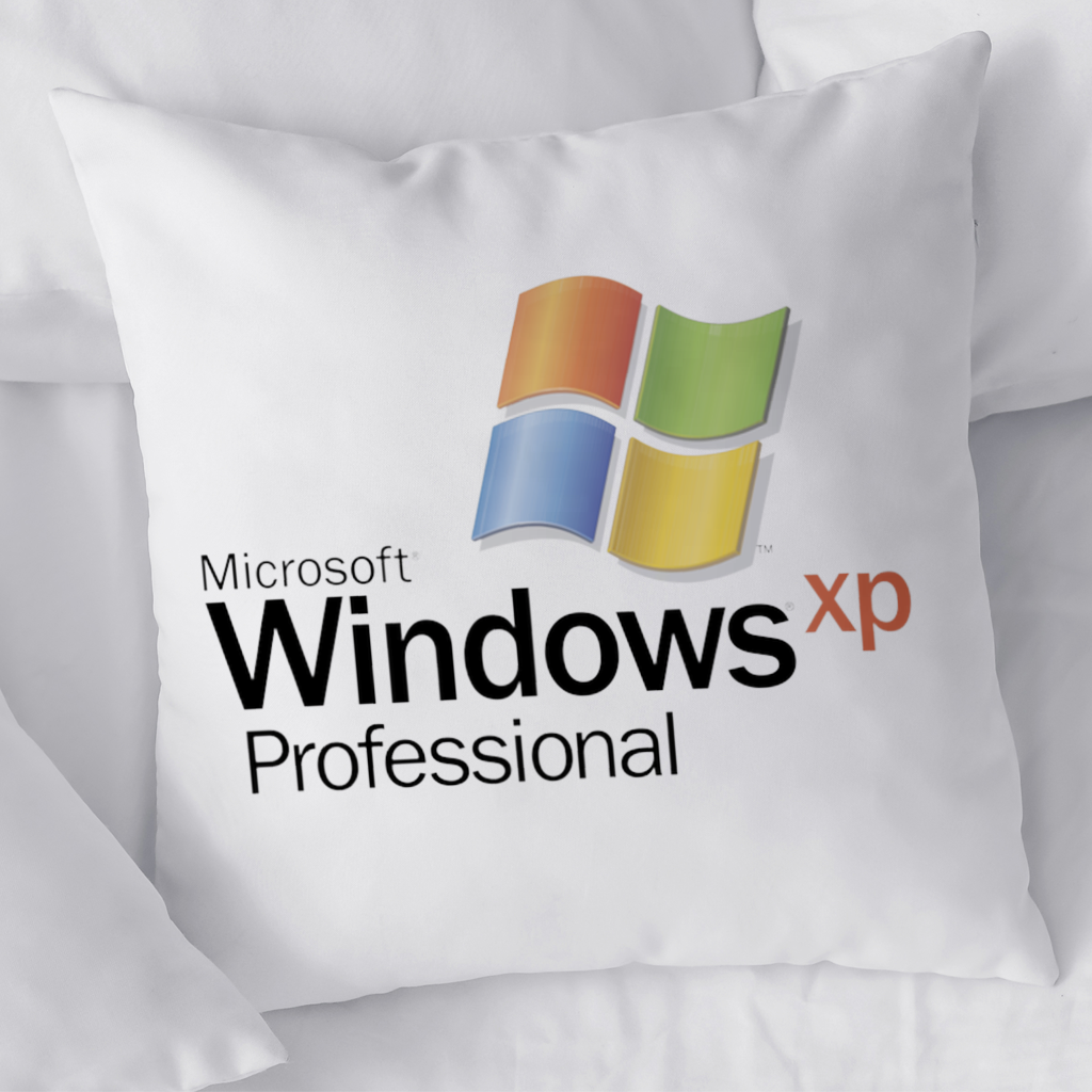 Digital Nostalgia Windows XP Iconic Logo Decorative pillow cover