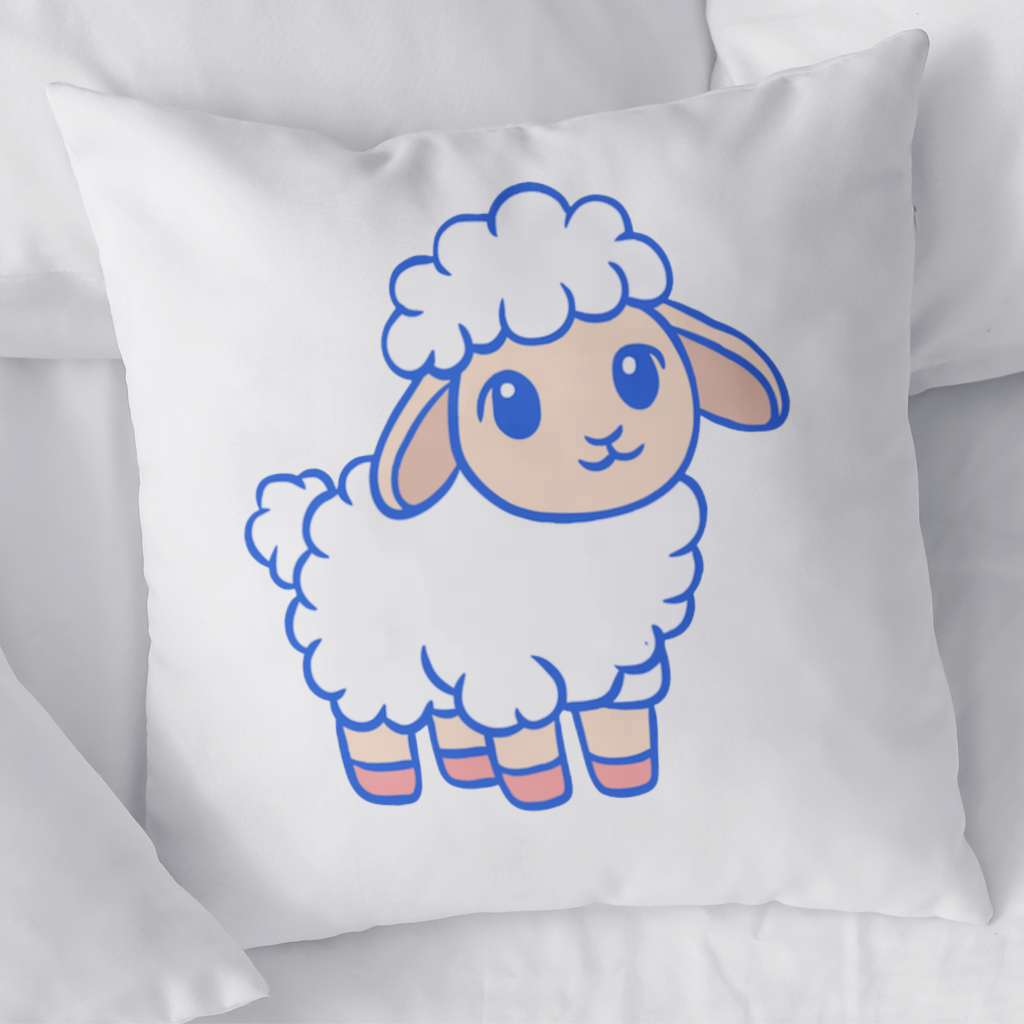 Cute Kawaii Lamb Decorative pillow cover