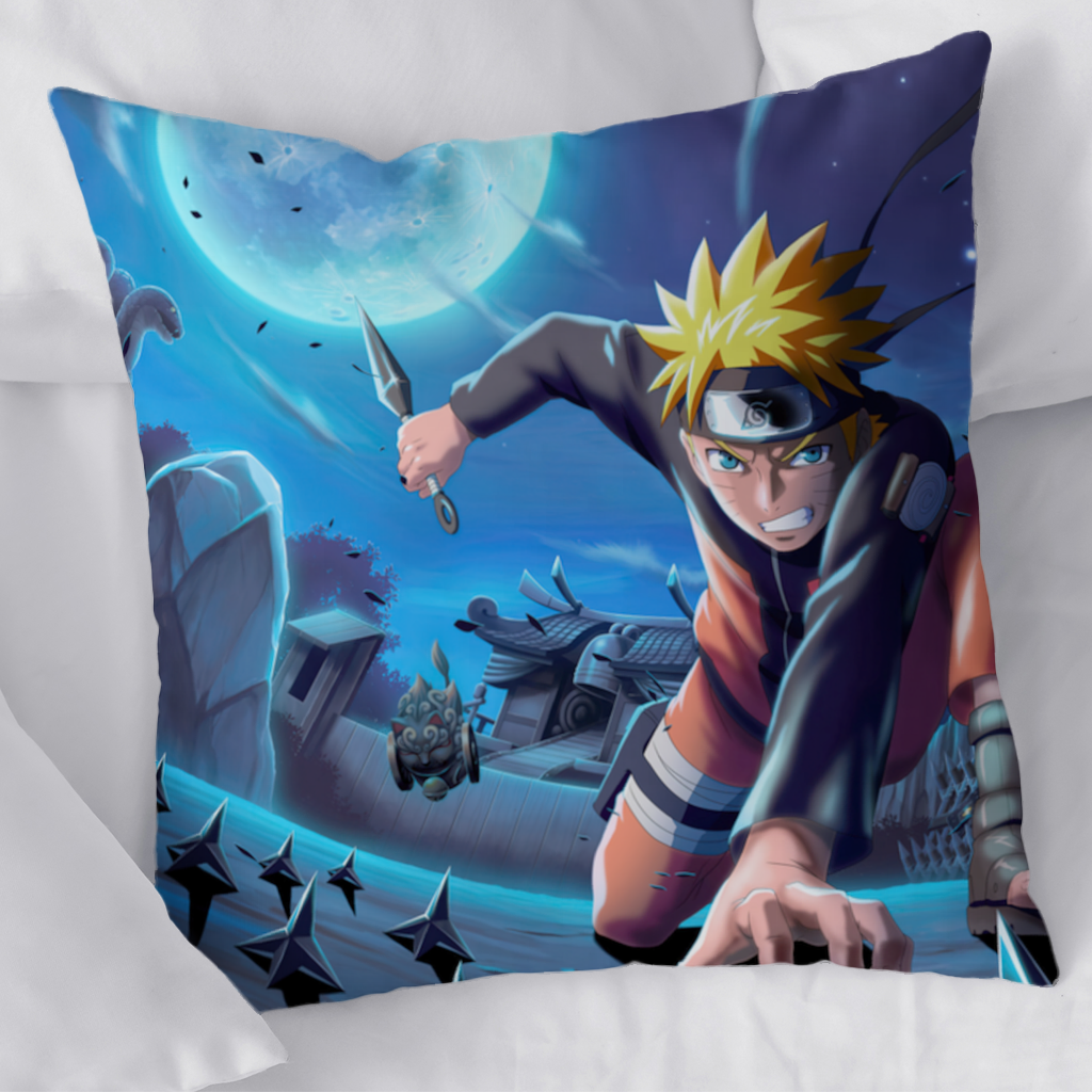 Naruto Uzumaki  Ay Işığında Şinobi Saldırısı Dekoratif Kırlent Kılıfı