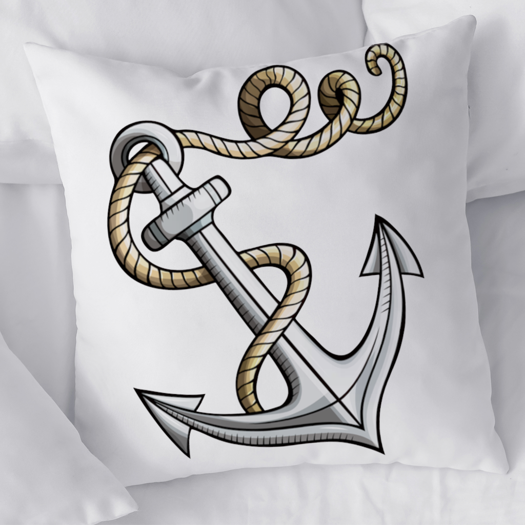 Sailor Anchor with Rope Tattoo Art Decorative pillow cover