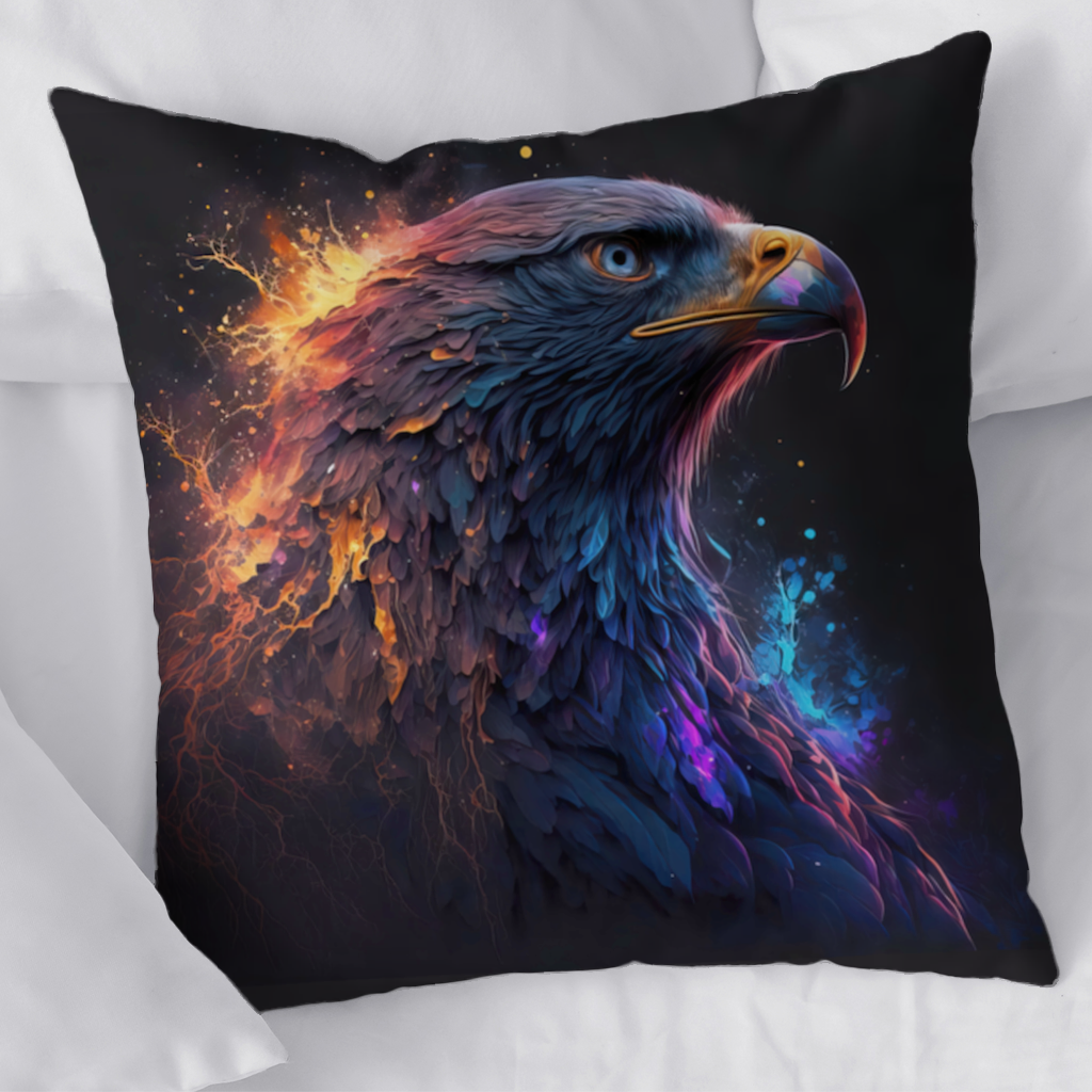 Kartal resmi  Güç ve özgürlüğün simgesi. Dekoratif Kırlent Kılıfı