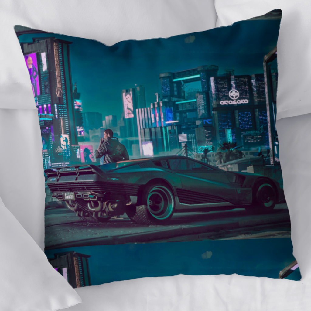 Cyberpunk Themed Customizable Gaming Design Product Decorative pillow cover