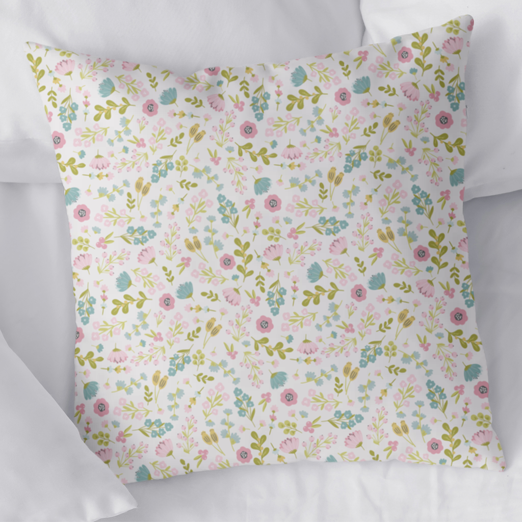 Pastel Spring Floral Decorative pillow cover