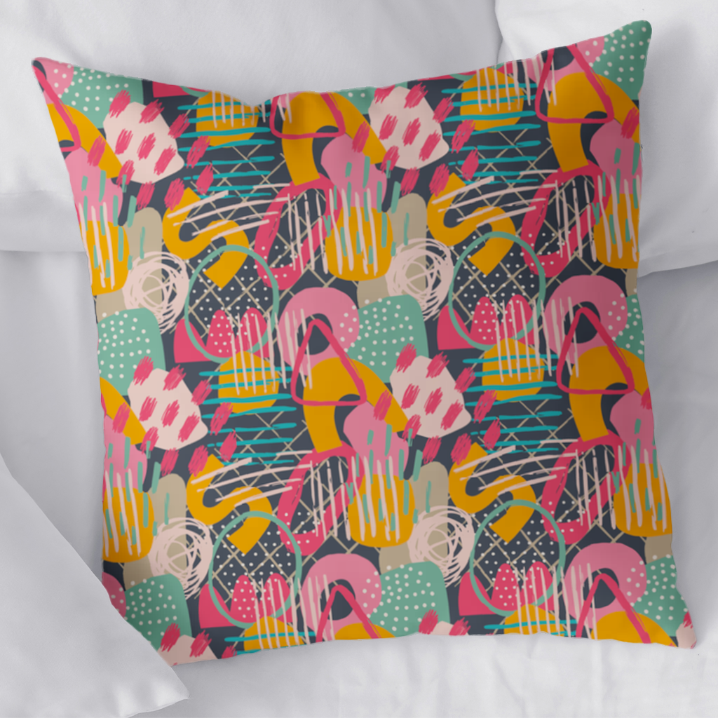 Abstract Geometric Doodle Decorative pillow cover