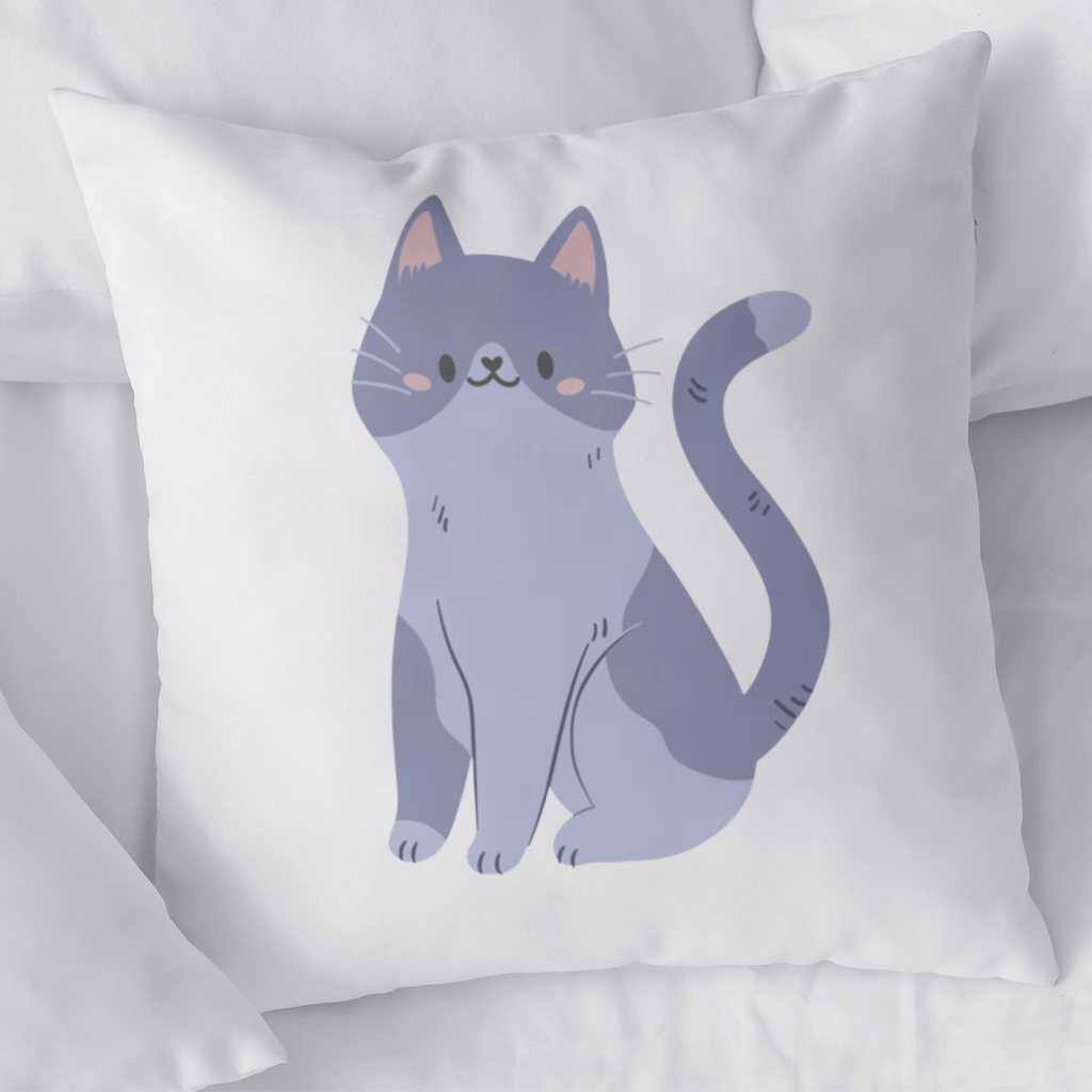 Gri kedi Decorative pillow cover