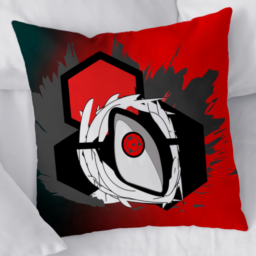 Mystic Red Eye Hexagon Decorative pillow cover
