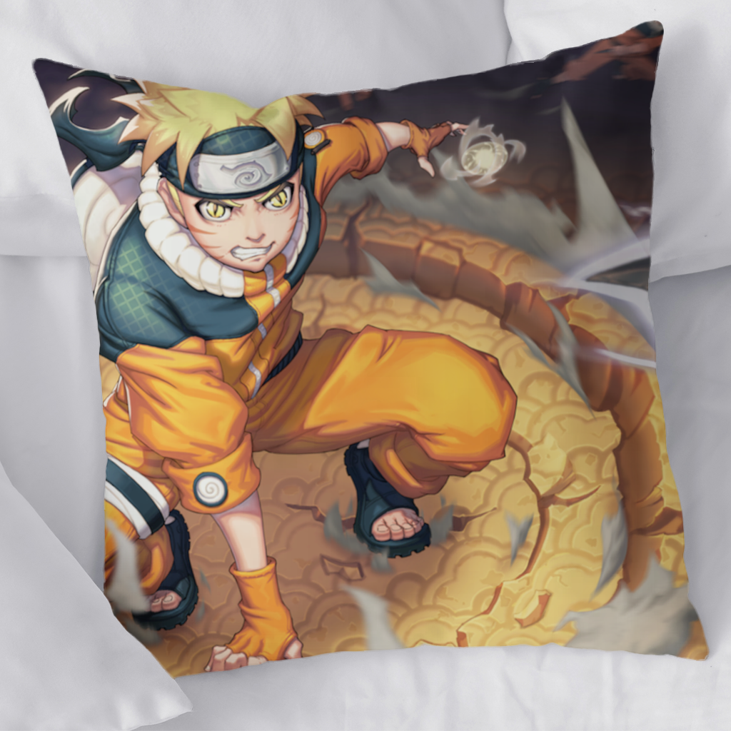 Altın Enerjili Turuncu Kostümlü Savaşçı Dekoratif Kırlent Kılıfı