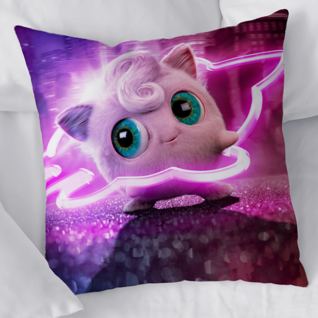 Cyberpunk Pink Fluffy Creature Decorative pillow cover