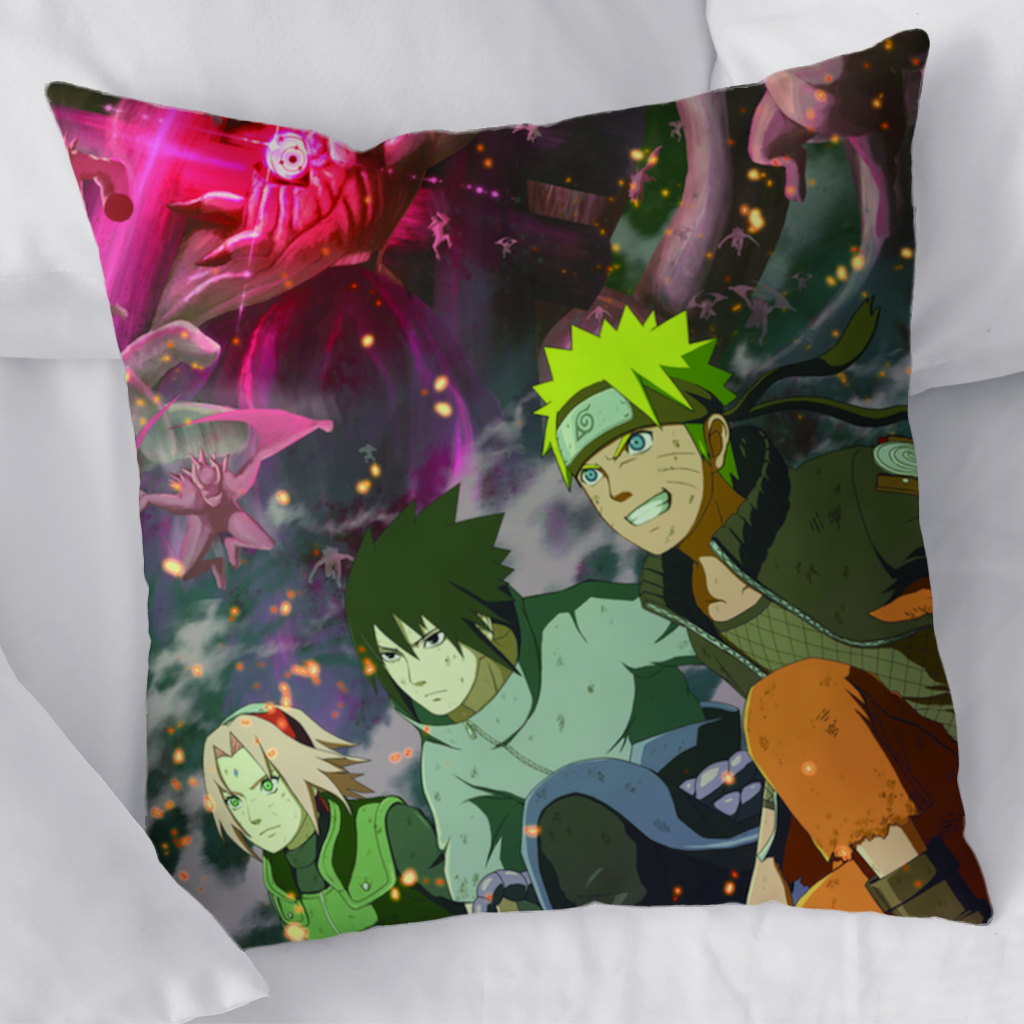 Ninja Team Giant Monster Battle Decorative pillow cover