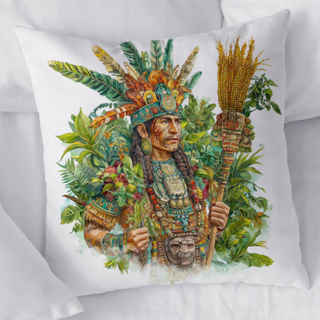 Mayan Maize Priest with Feather Headdress 