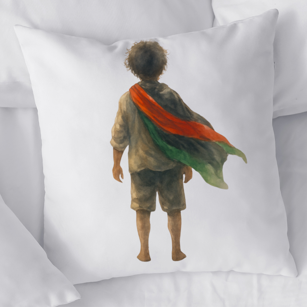 Palestinian Boy Back to the World Decorative pillow cover