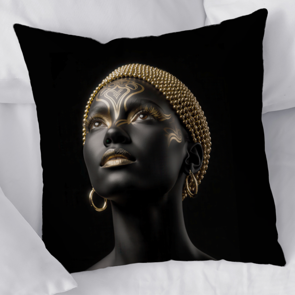 Gold Afrofuturistic Black Woman 