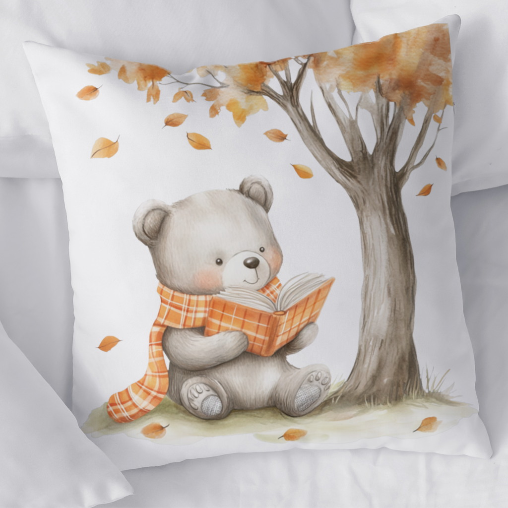 Reading Bear with Orange Scarf 