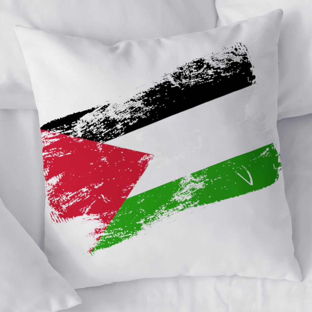 Palestine Resistance Flag Brush Stroke Decorative pillow cover