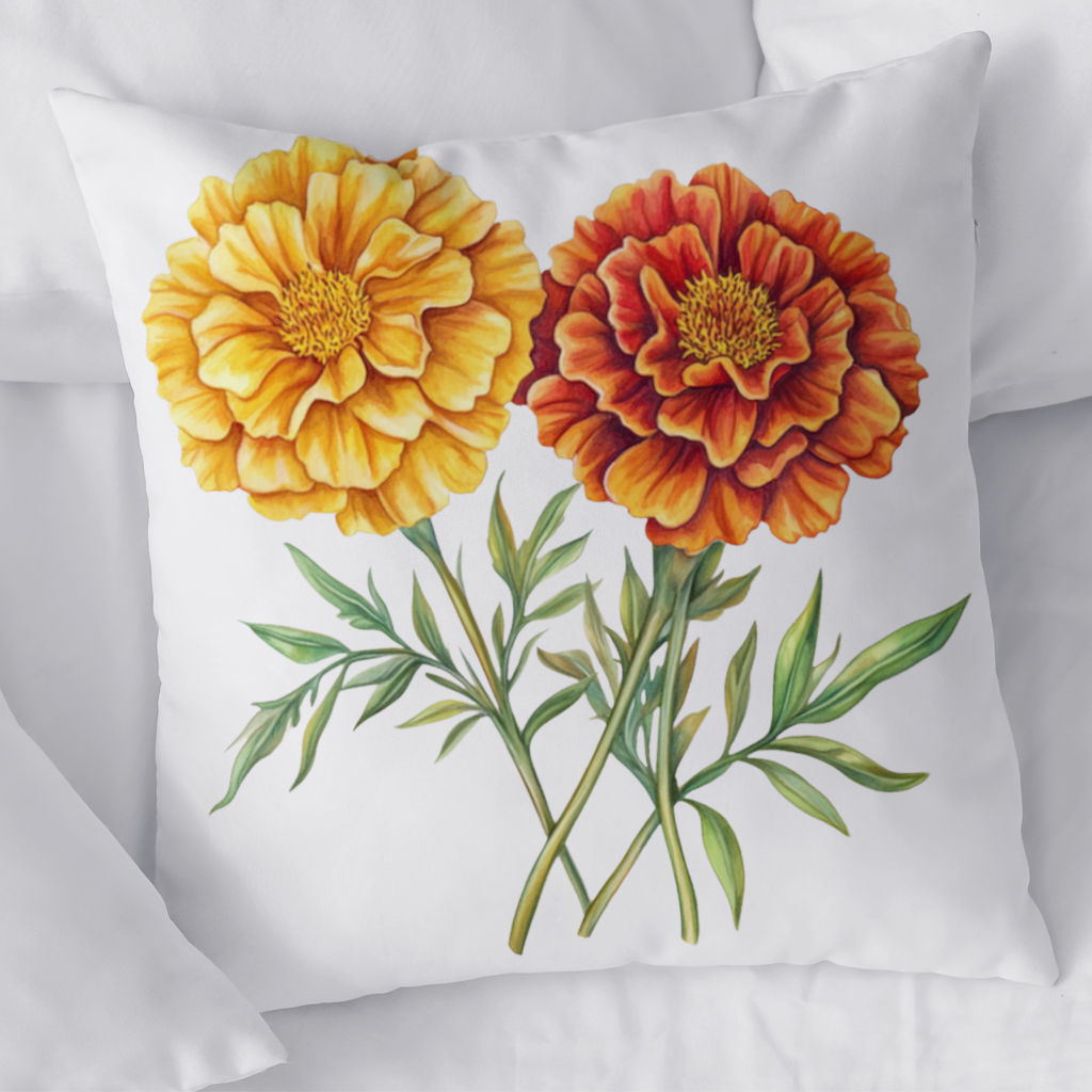 Botanical Yellow Orange Marigold 
