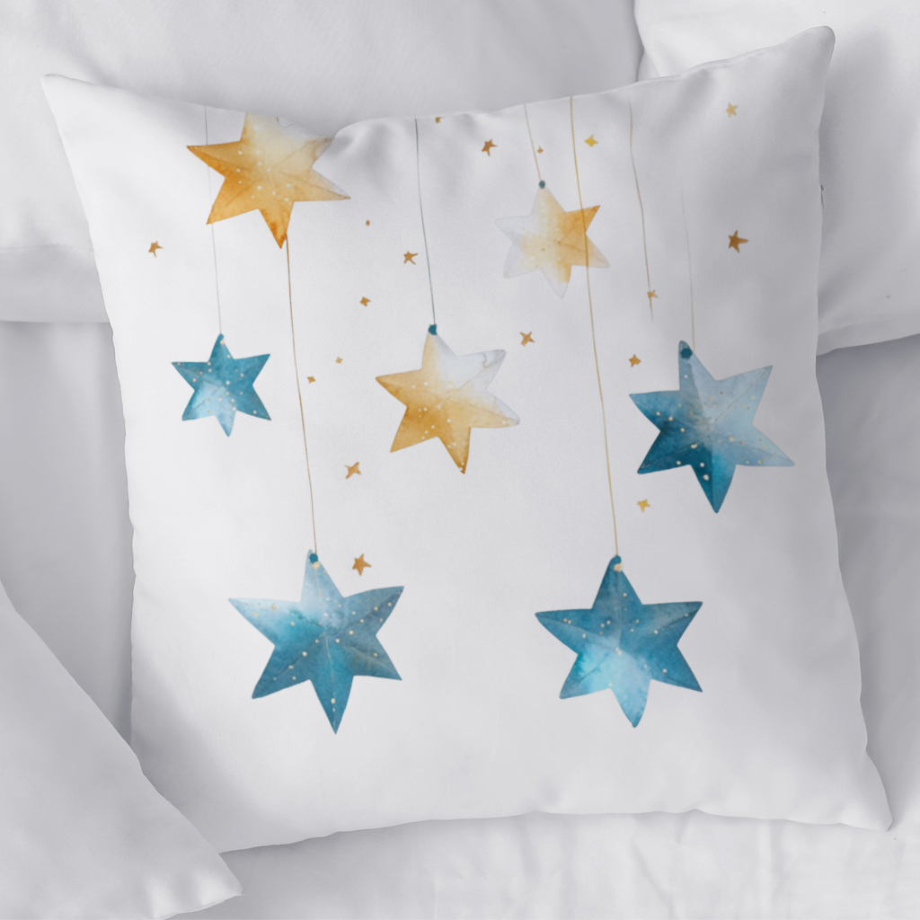 Watercolor Hanging Stars Decorative pillow cover