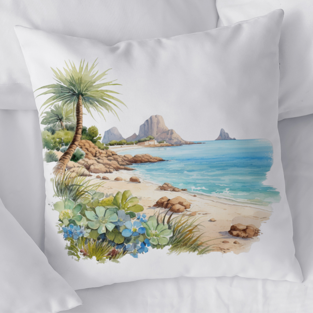 Tropical Palm Tree and Turquoise Sea 