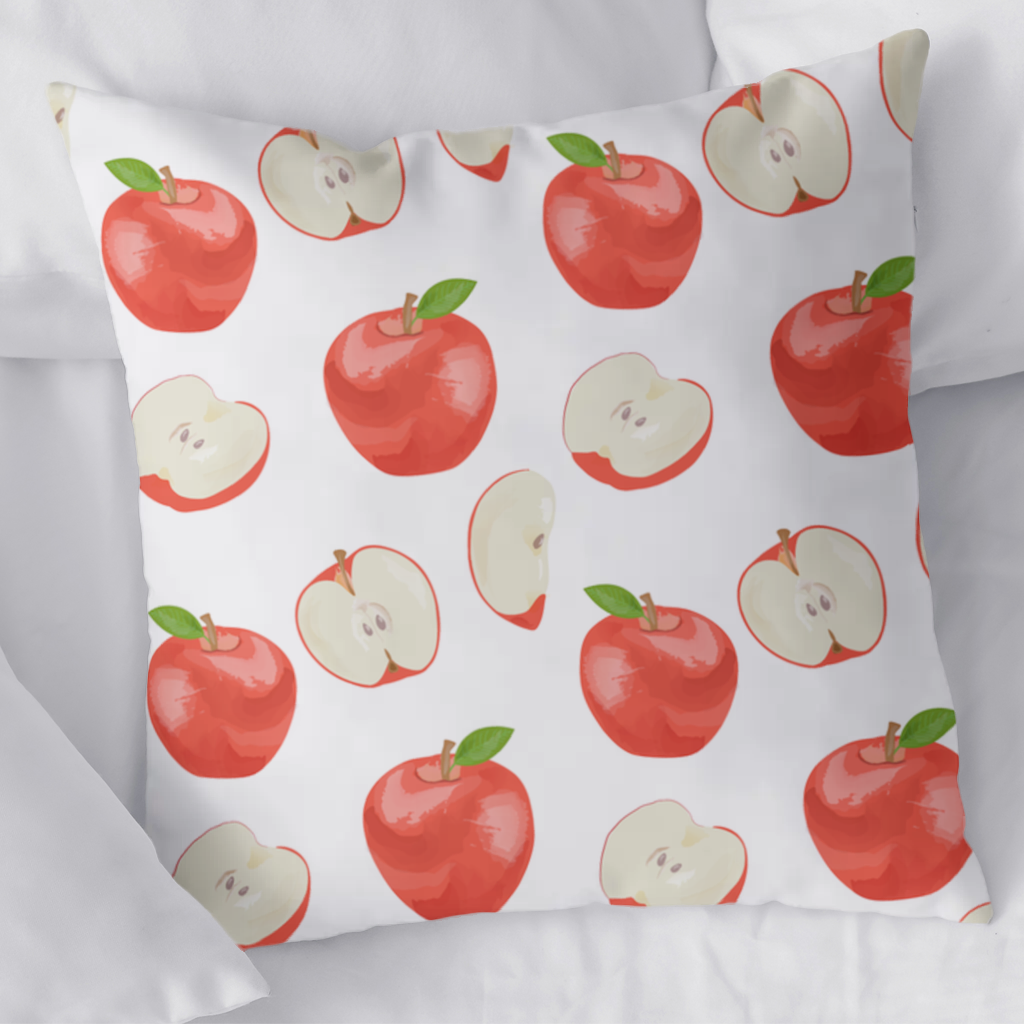 Red Apple Slices Decorative pillow cover