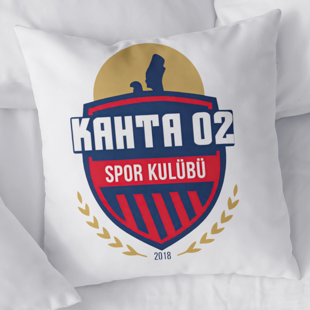 Kahta 02 Spor Kulübü Arması Dekoratif Kırlent Kılıfı