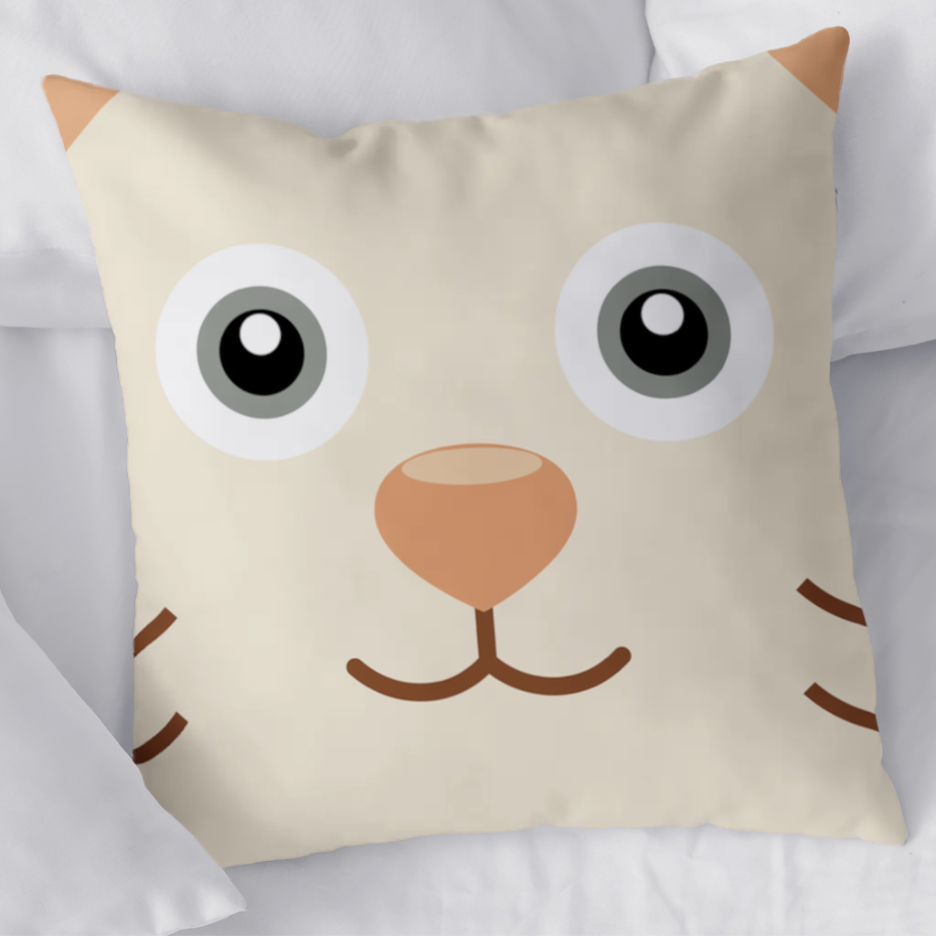 Teddy Bear Pooli-Cute Cat Pedro Face Decorative pillow cover