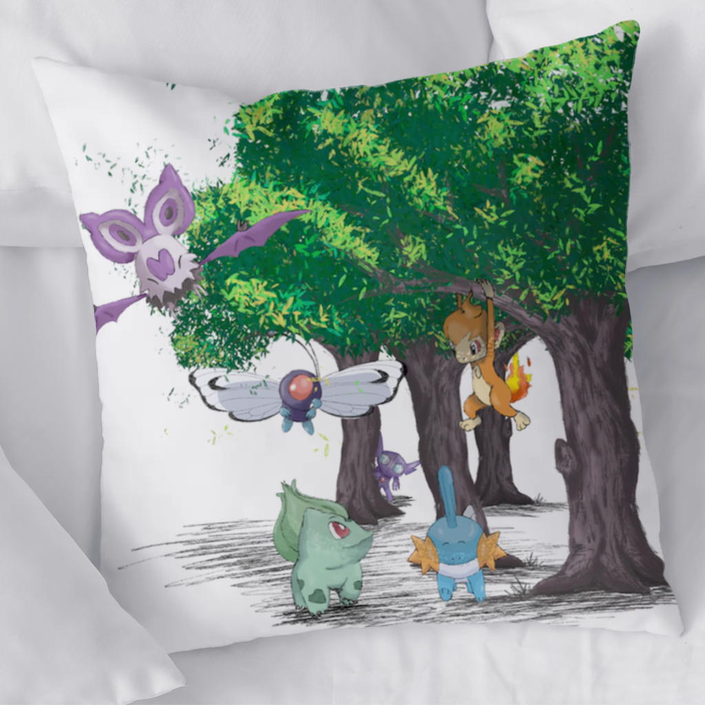 Fanmade FakemonKarakterleri, mutlu pokemonlar, anime karakterler Dekoratif Kırlent Kılıfı
