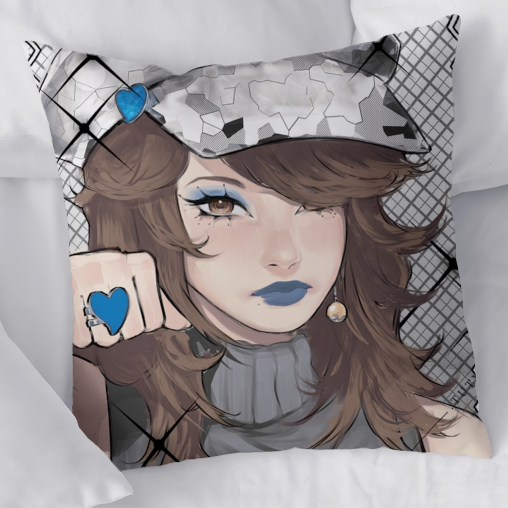 blue heart Decorative pillow cover