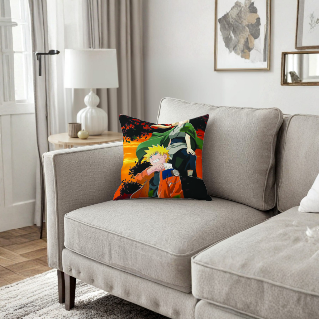 Orange Jacket Warrior Red Sunset Decorative pillow cover