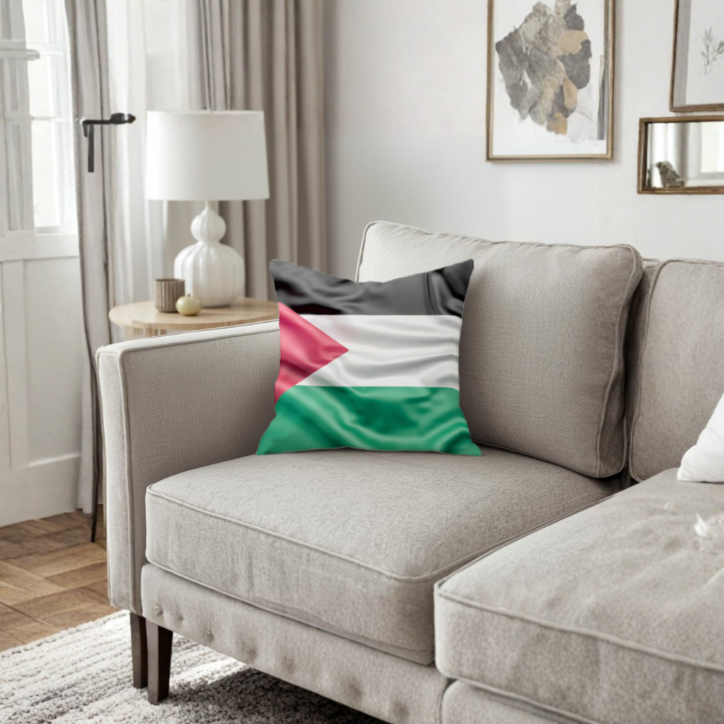 Waving Palestine Flag Decorative pillow cover
