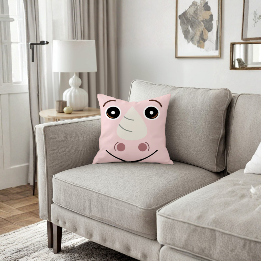 Teddy Bear Pooli-Cute Pink Rhino Gogo Face