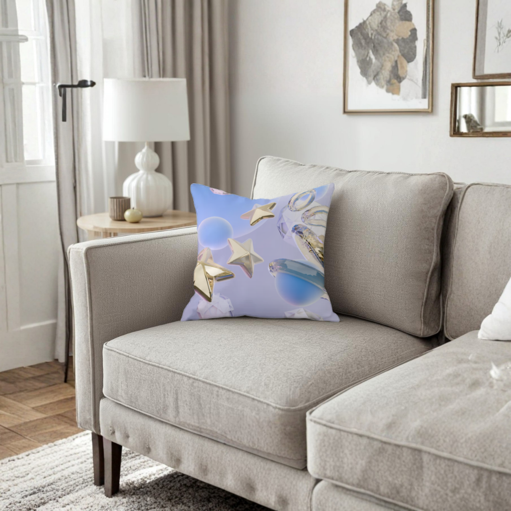 Shimmering World Decorative pillow cover