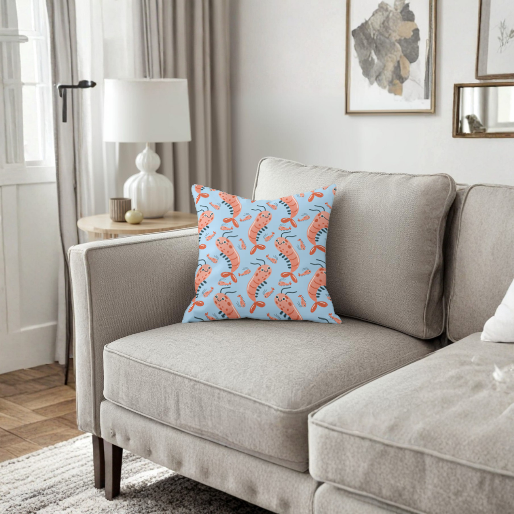 Cute Shrimps Decorative pillow cover