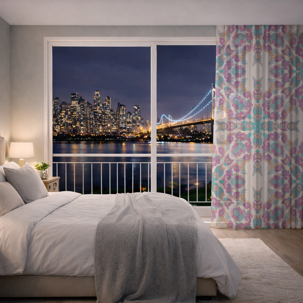 Colorful Oriental Symmetrical Mandala Pattern 