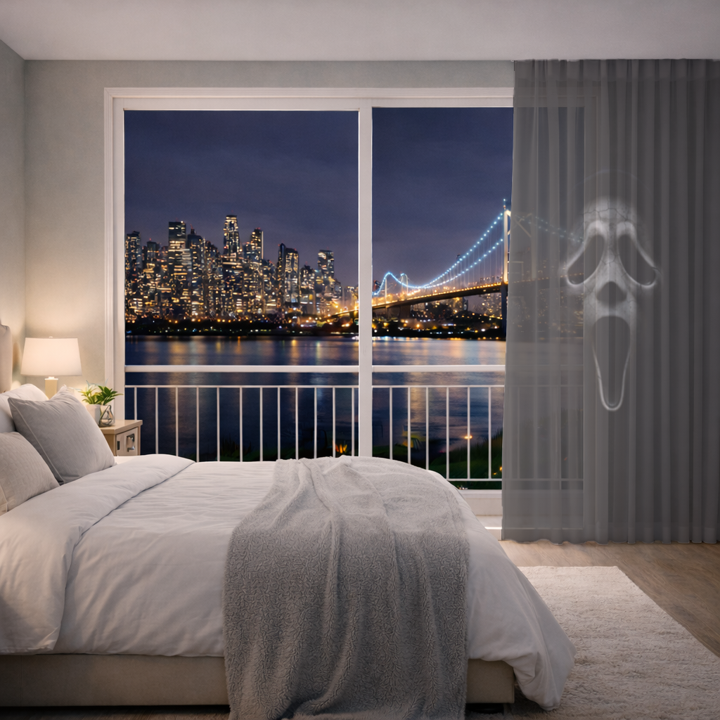 Ghostface The Scream from the Shadows Sheer Curtain