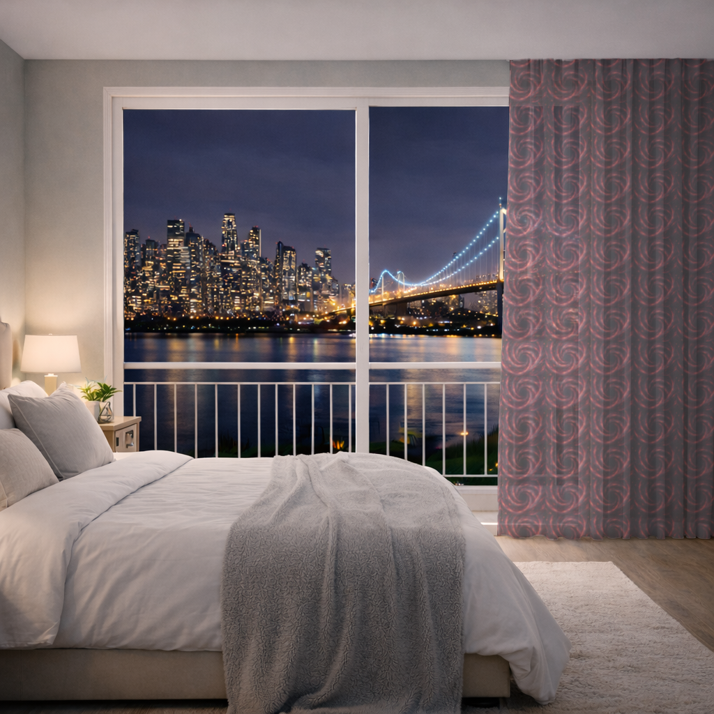 Uchiha Brothers Eternal Black Flames of Amaterasu Sheer Curtain